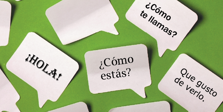 speech bubbles with Spanish sayings