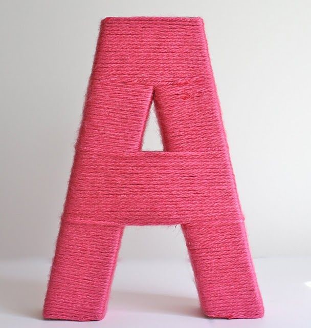 yarn wrapped letter