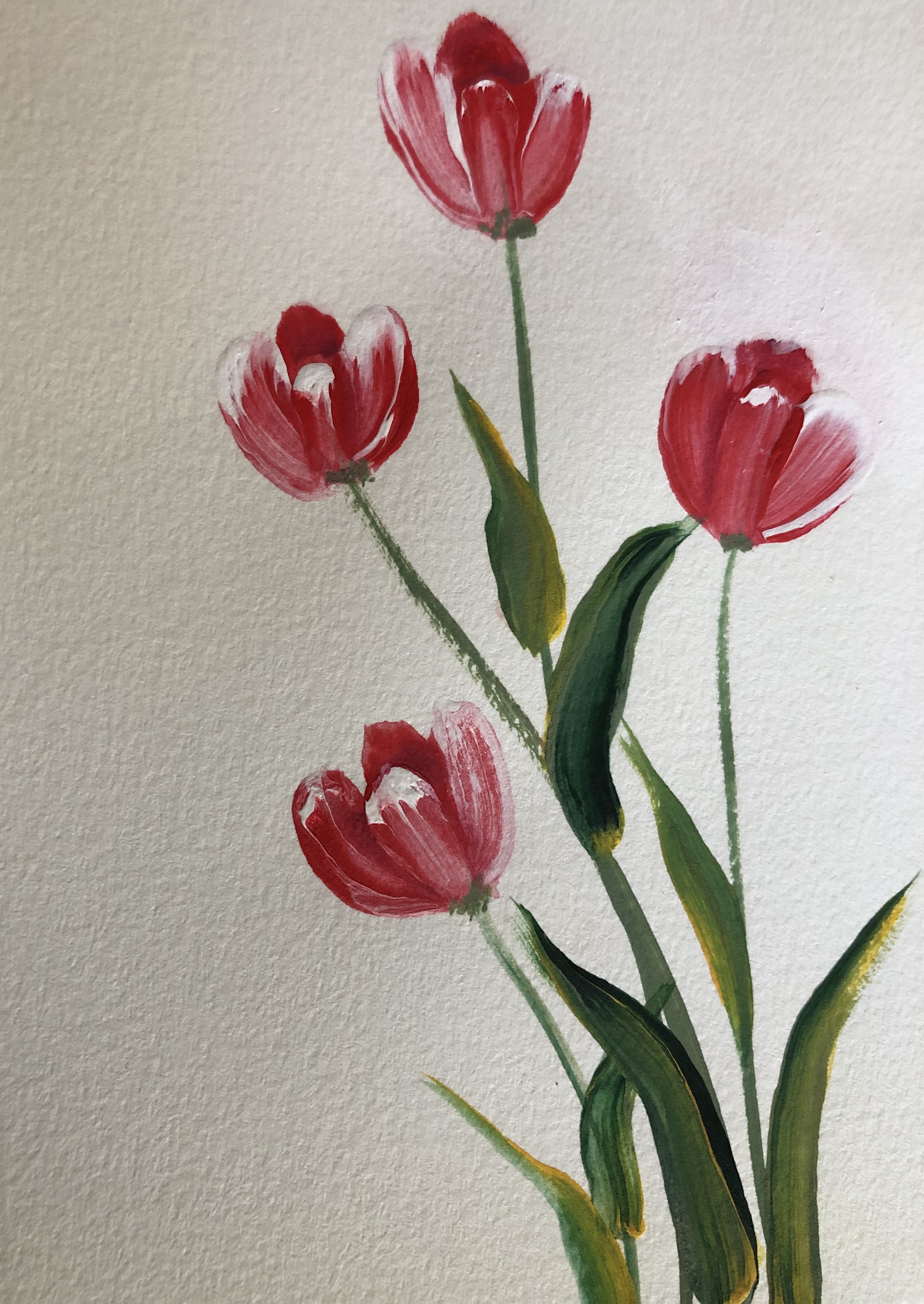 painted tulip notecard