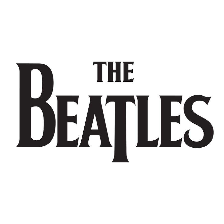 The Beatles written in a black font