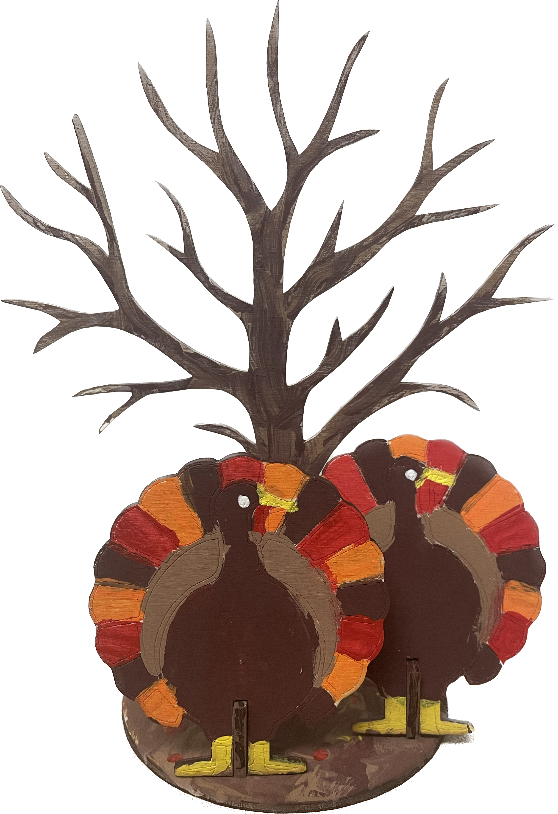 decorative turkey coaster set