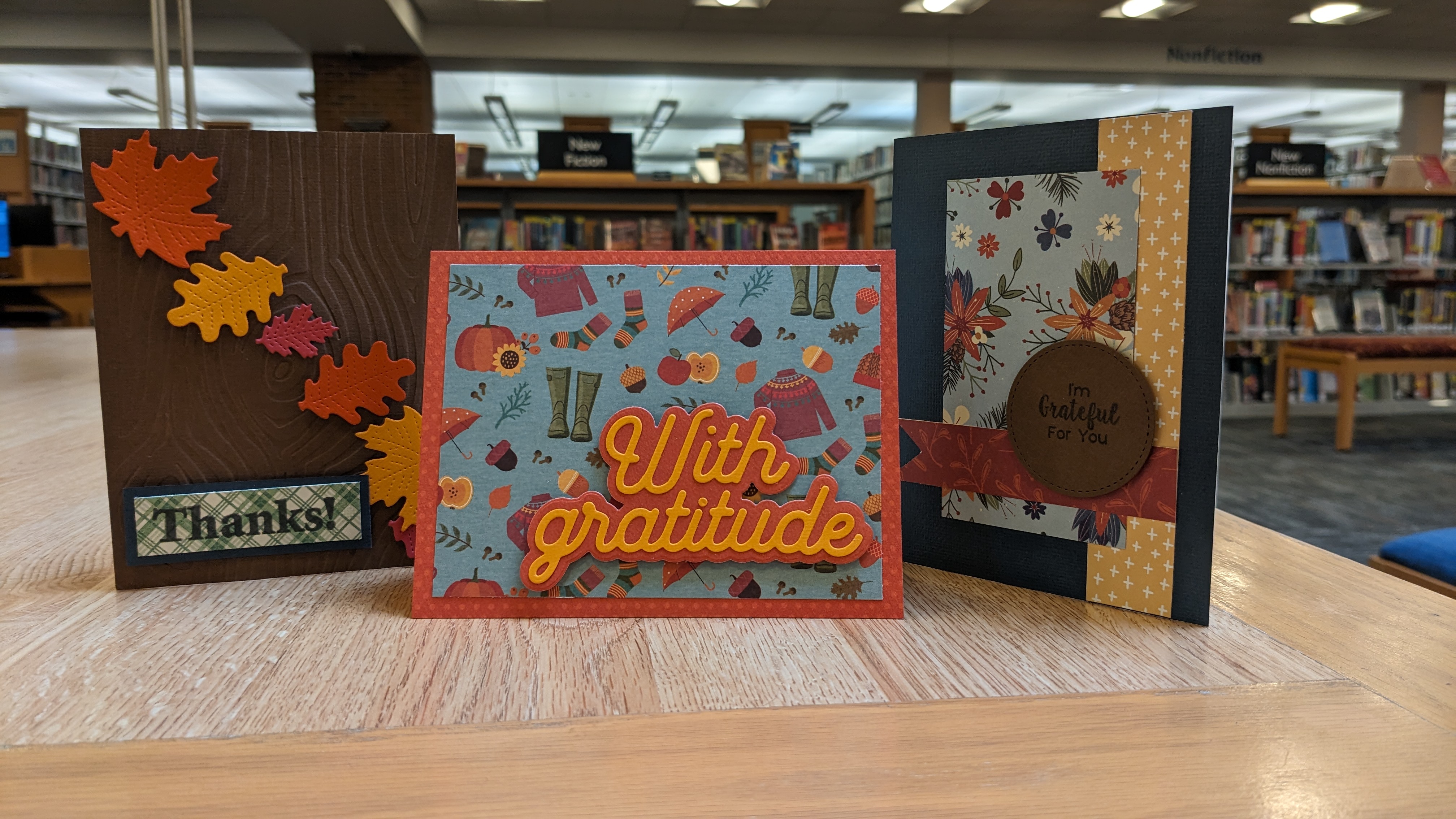 3 gratitude cards