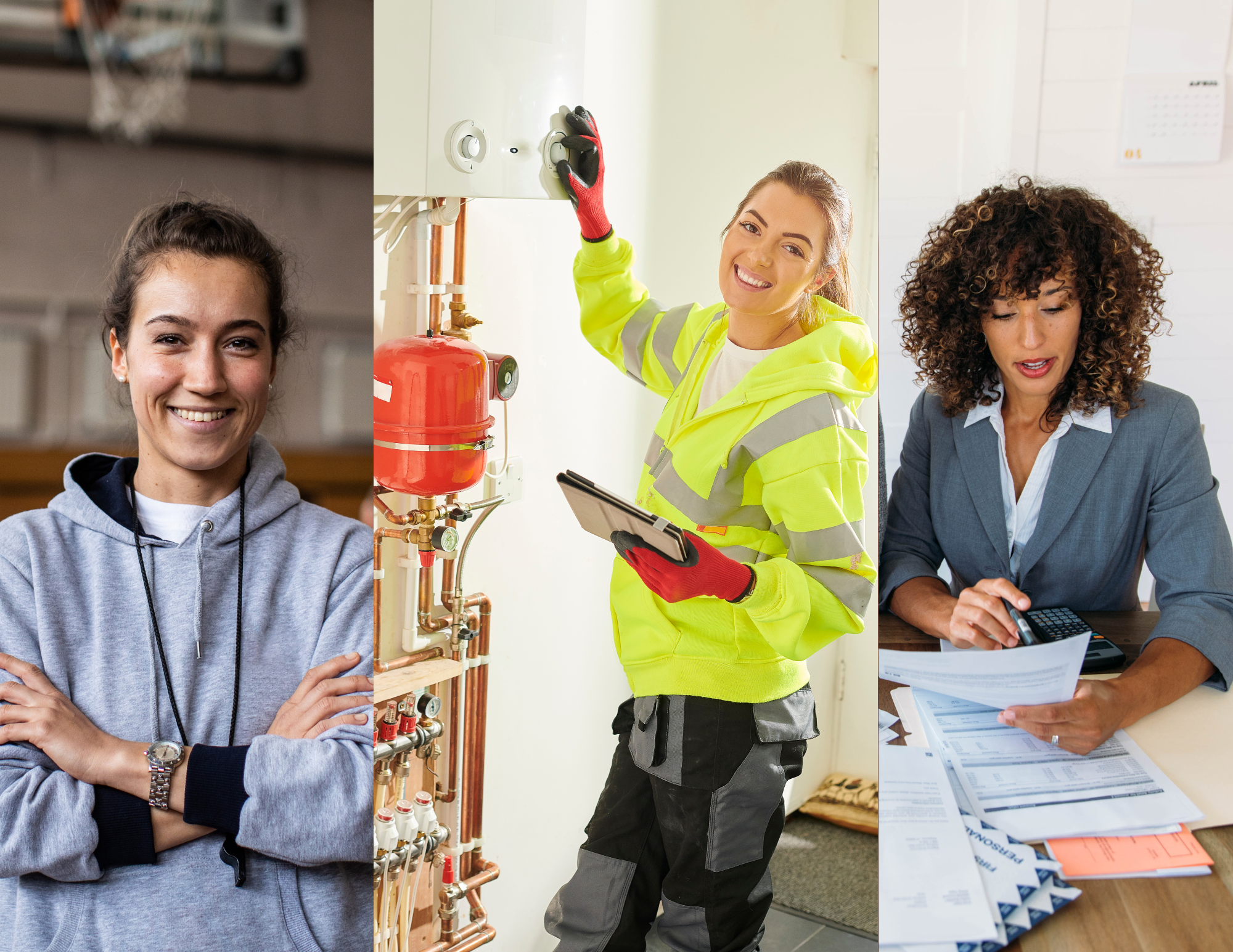 Images of women in traditionally male careers.