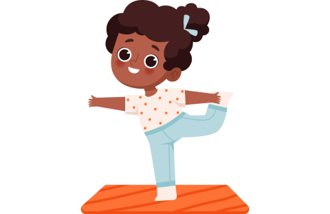 Child doing yoga