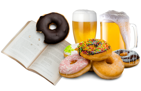 books donuts and beer