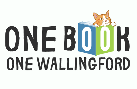 One Book One Wallingford with an orange cat on top 