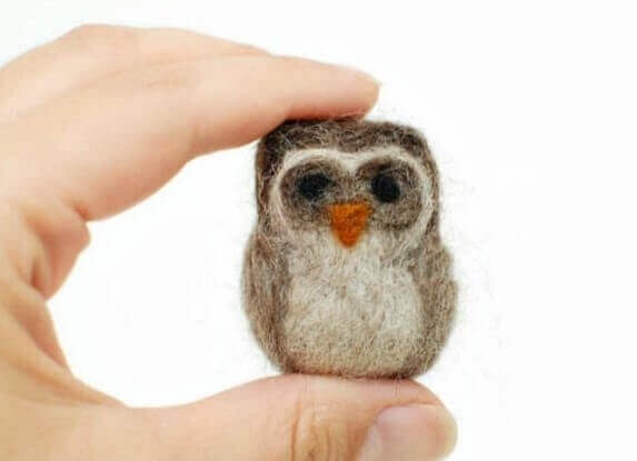 needle felted owl