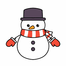 A cute cartoon snowman